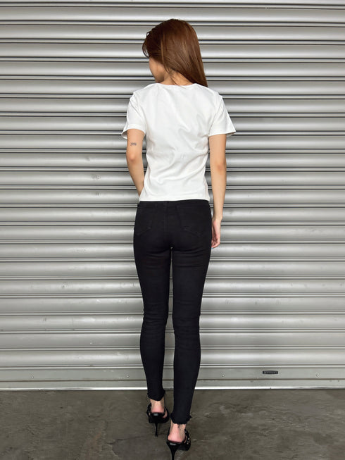 ラインストーンロゴTシャツ