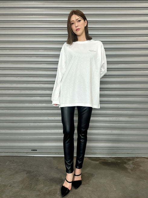 ラインストーンロゴユニセックスロンT