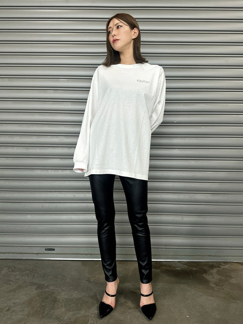 ラインストーンロゴユニセックスロンT