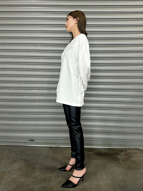 ラインストーンロゴユニセックスロンT