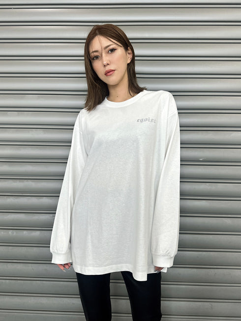 ラインストーンロゴユニセックスロンT