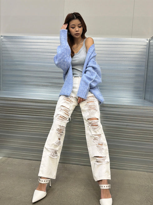 ロングシャギーオーバーカーディガン