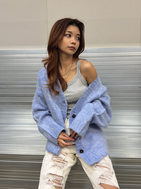 ロングシャギーオーバーカーディガン
