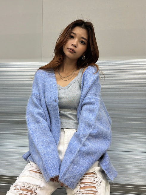 ロングシャギーオーバーカーディガン