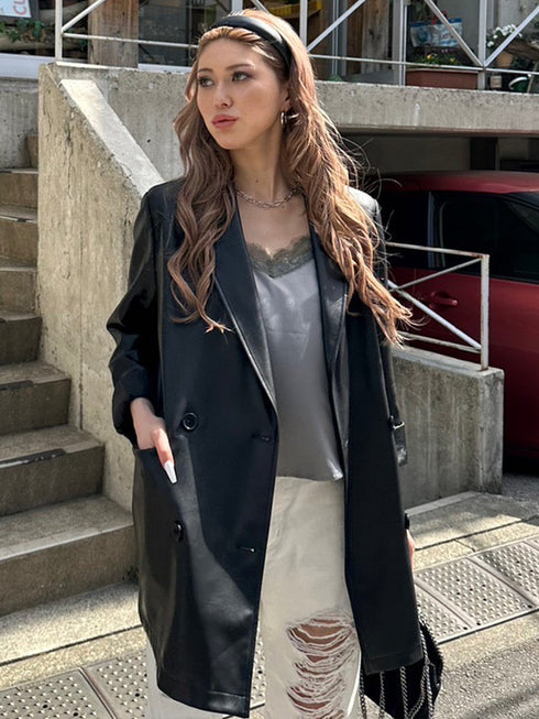 レースサテンキャミトップス