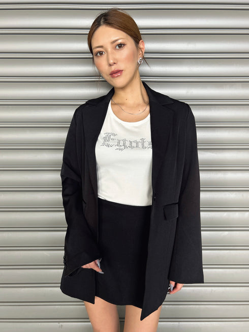 フレアスリーブシングルジャケット