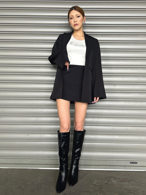 フレアスリーブシングルジャケット