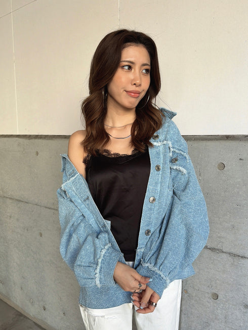 ツイードデニムGジャン