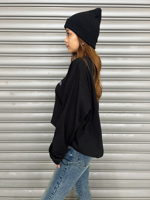 ラインストーンロゴユニセックスロンT