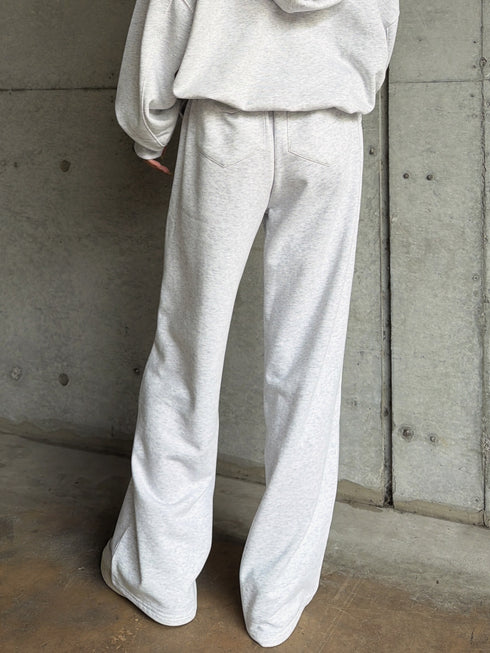 ハートロゴ裏毛ワイドパンツ