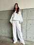 ハートロゴ裏毛ワイドパンツ