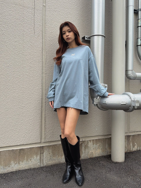 フロント刺繍ユニセックスロンT