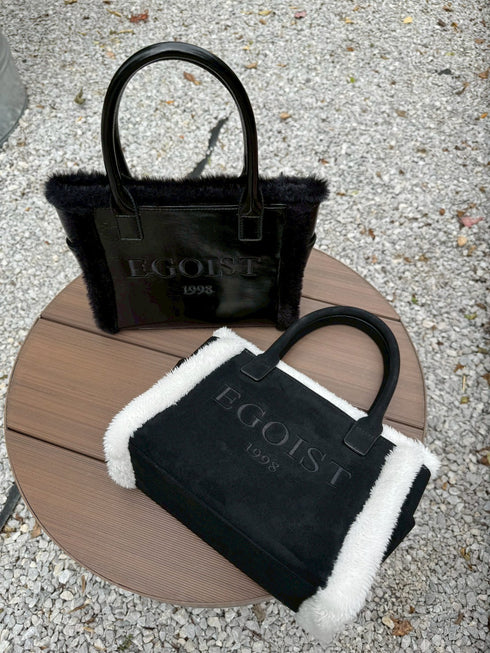 ファーコンビミニバッグ