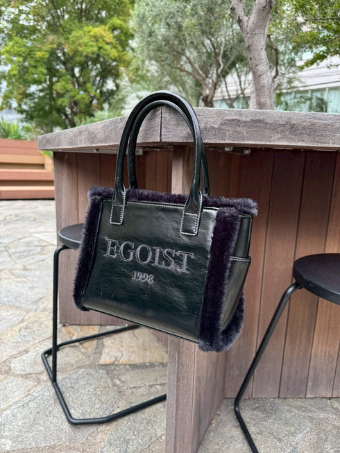 ファーコンビミニバッグ