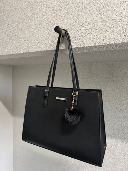 ポーチ付フェイクレザートートバッグ