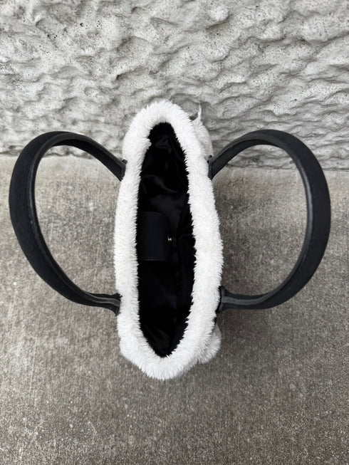 ファーコンビミニバッグ