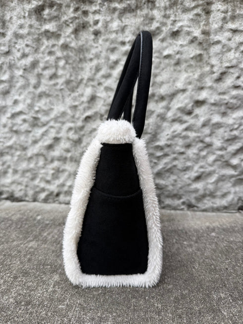 ファーコンビミニバッグ