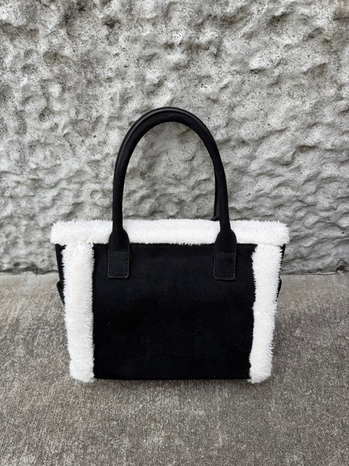 ファーコンビミニバッグ