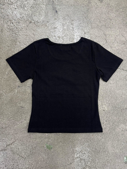 ラインストーンロゴTシャツ