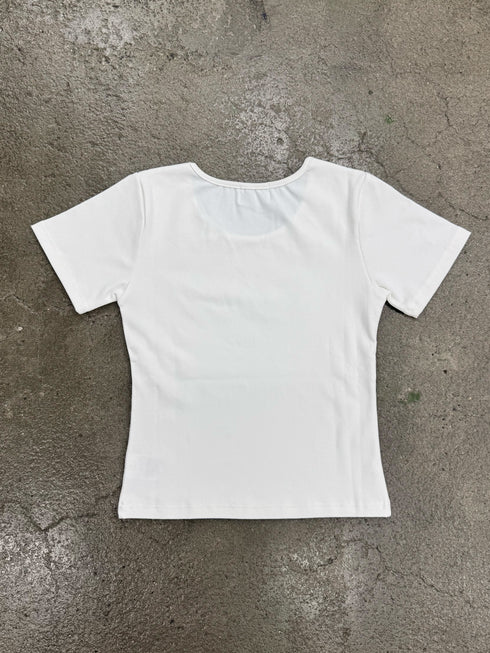 ラインストーンロゴTシャツ