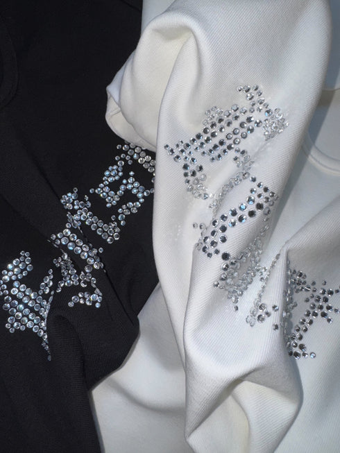 ラインストーンロゴTシャツ