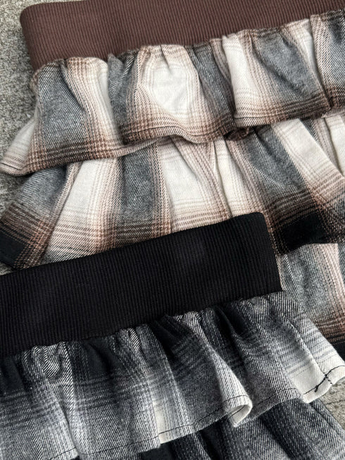 チェック柄ベアトップス