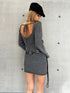 バックオープンニットワンピース