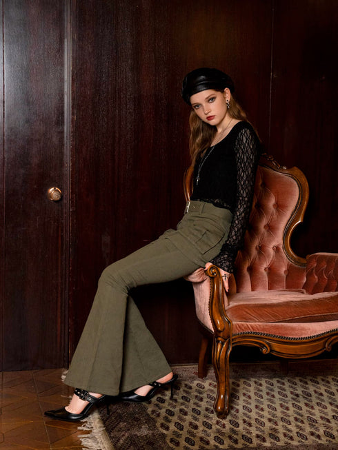 スカートドッキングフレアパンツ