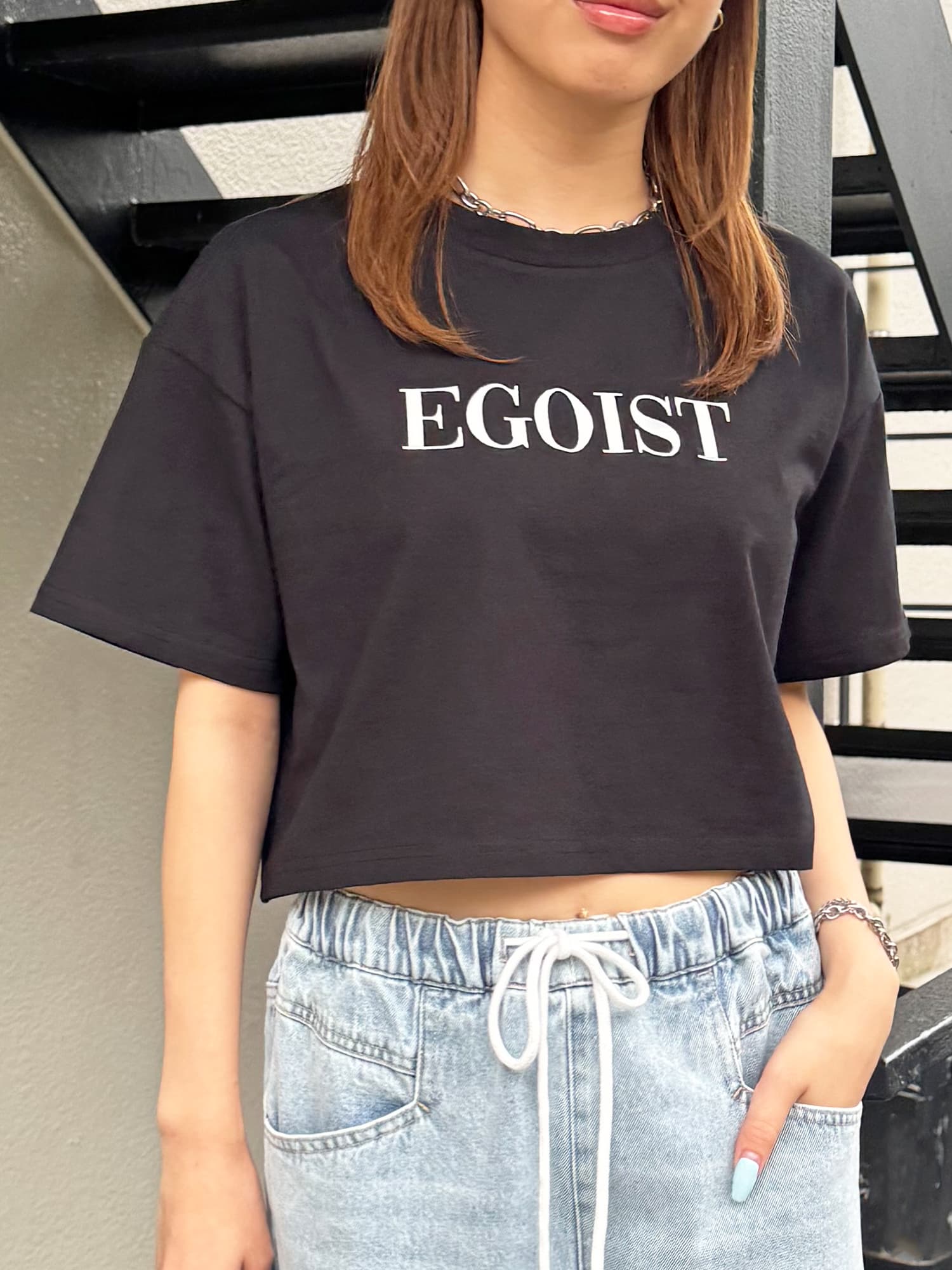 買取り実績  EGOIST刺繍Tシャツ トップス